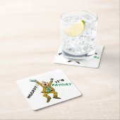 DESSOUS-DE-VERRE CARRÉ EN PAPIER HOORAY ! C'EST PAYDAY (En situation)