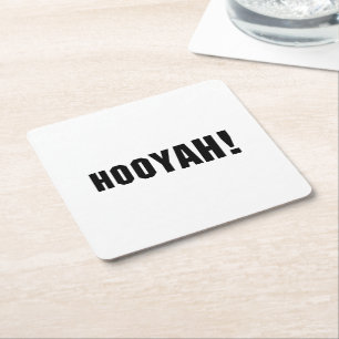 DESSOUS-DE-VERRE CARRÉ EN PAPIER HOOYAH!