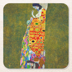 Dessous-de-verre Carré En Papier Hope, Gustav Klimt