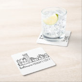 Dessous-de-verre Carré En Papier Horizon de Baltimore (En situation)