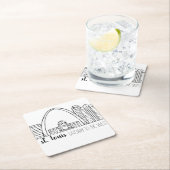 Dessous-de-verre Carré En Papier Horizon de St Louis (En situation)