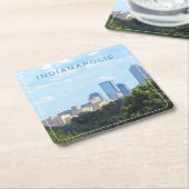 Dessous-de-verre Carré En Papier Horizon d'Indianapolis (Incliné)