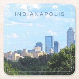 Dessous-de-verre Carré En Papier Horizon d'Indianapolis