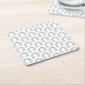 Dessous-de-verre Carré En Papier Horse Riding Gang Horseshoe Imprimer (Incliné)