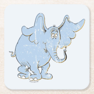 Dessous-de-verre Carré En Papier Horton Hears A Who Horton en détresse