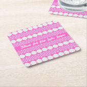 Dessous-de-verre Carré En Papier Hot Pink Ladies Golf (Incliné)