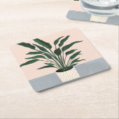 Dessous-de-verre Carré En Papier Houseplant (Incliné)