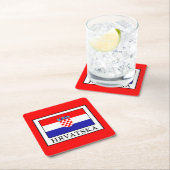 Dessous-de-verre Carré En Papier Hrvatska (En situation)