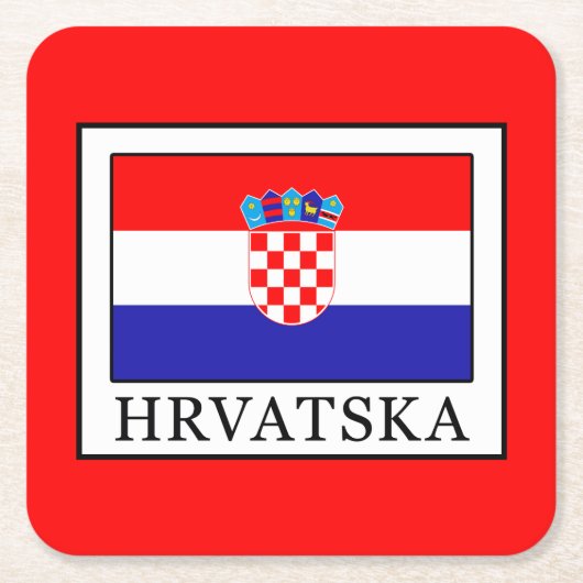 Dessous-de-verre Carré En Papier Hrvatska (Devant)