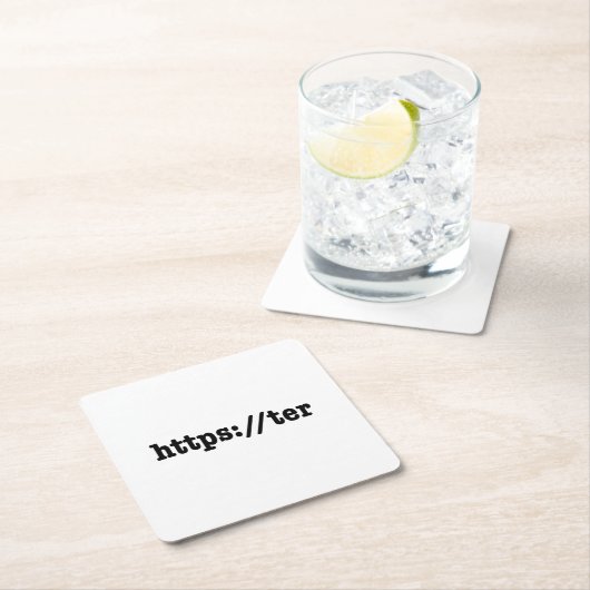 Dessous-de-verre Carré En Papier https://ter / code html (En situation)