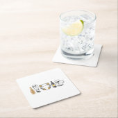 Dessous-de-verre Carré En Papier Huggies and Chuggies (En situation)