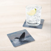 Dessous-de-verre Carré En Papier humpback break breaching (En situation)