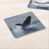 Dessous-de-verre Carré En Papier humpback break breaching (Incliné)