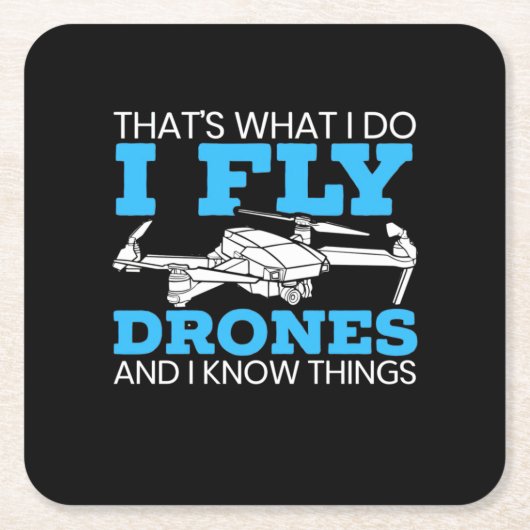Dessous-de-verre Carré En Papier I Fly drones (Devant)