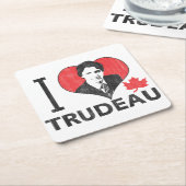 Dessous-de-verre Carré En Papier I Heart Trudeau (Incliné)