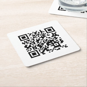 Dessous-de-verre Carré En Papier I Love Vietnam (Tôi Yêu Viêt Nam) Drapeau QR Code