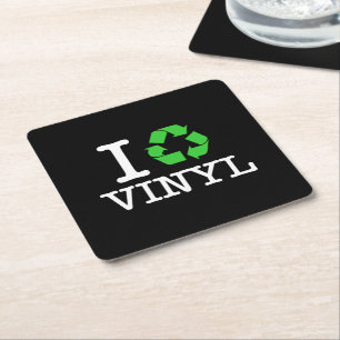 Dessous-de-verre Carré En Papier I Recycle Vinyl
