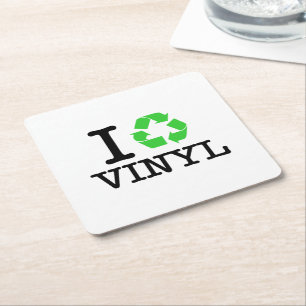 Dessous-de-verre Carré En Papier I Recycle Vinyl
