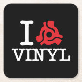 Dessous-de-verre Carré En Papier I vinyle de 45 adaptateurs (Devant)