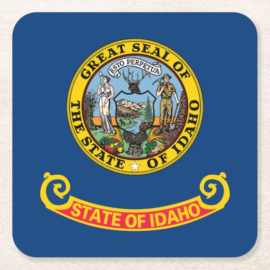 Dessous-de-verre Carré En Papier Idaho State Flag (Devant)