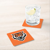 Dessous-de-verre Carré En Papier Idaho State University Bengals Spirit Design (En situation)
