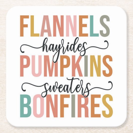 Dessous-de-verre Carré En Papier Il retombe (Devant)