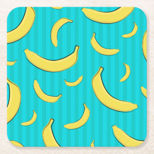 Dessous-de-verre Carré En Papier Illustration de banane