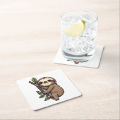 Dessous-de-verre Carré En Papier Illustration de Sloth (En situation)