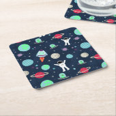 Dessous-de-verre Carré En Papier Illustration du Motif spatial (Incliné)