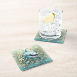 Dessous-de-verre Carré En Papier Imaginaire dauphin 1