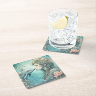 Dessous-de-verre Carré En Papier Imaginaire dauphin 3