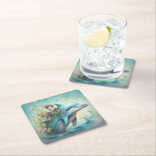 Dessous-de-verre Carré En Papier Imaginaire dauphin 5