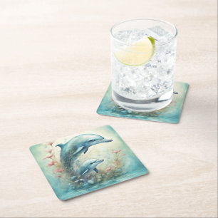 Dessous-de-verre Carré En Papier Imaginaire dauphin 9