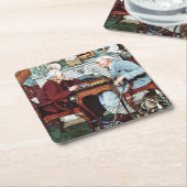 Dessous-de-verre Carré En Papier Imbécile d'avril, 1943 (Incliné)