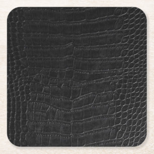 Dessous-de-verre Carré En Papier Impression de cuir de faux crocodile alligator noi