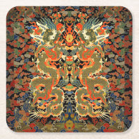Impression de textile de dragon chinois vintage Ar