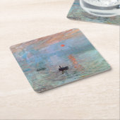 Dessous-de-verre Carré En Papier Impression, Sunrise, Claude Monet, 1872 (Incliné)
