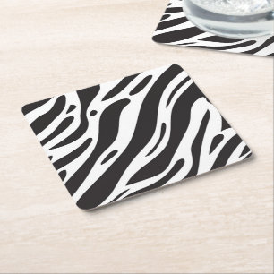 Dessous-de-verre Carré En Papier Impression Zebra