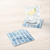 Dessous-de-verre Carré En Papier Imprimer l'aquarelle Indigio (En situation)