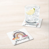 Dessous-de-verre Carré En Papier 'in yourself positive gigote maman (En situation)