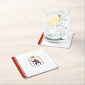 Dessous-de-verre Carré En Papier Indicateur Mari El (En situation)