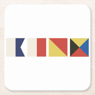 Dessous-de-verre Carré En Papier Indicateurs marins