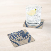 Dessous-de-verre Carré En Papier Indigo Tulip (En situation)