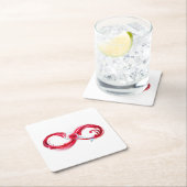 Dessous-de-verre Carré En Papier Infinity (En situation)