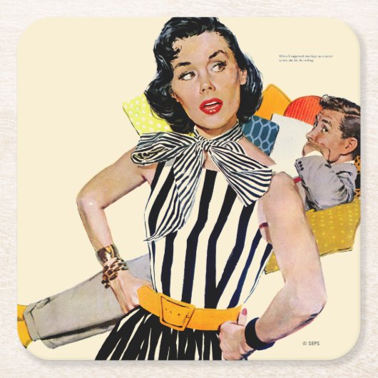 Dessous-de-verre Carré En Papier Insulted 2 de Madame Was (Devant)