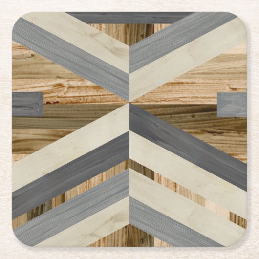 Dessous-de-verre Carré En Papier Intention géométrique (Devant)