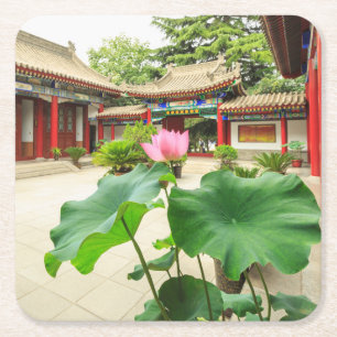 Dessous-de-verre Carré En Papier Intérieur de la pagode de Chine