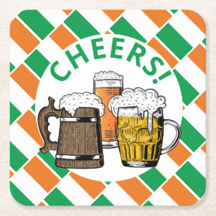 Dessous-de-verre Carré En Papier IRELAND FLAG Irish Beer