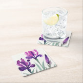 Dessous-de-verre Carré En Papier Iris (En situation)