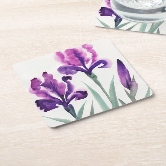 Dessous-de-verre Carré En Papier Iris (Incliné)